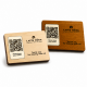 Επιτραπέζια Πλακέτα με Λογότυπο & QR Code | Μονής Όψης